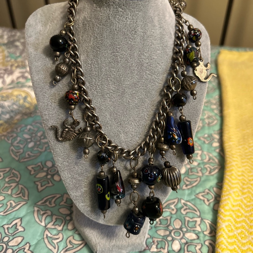 Charming Silver Beaded Necklace